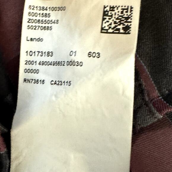 Men's BOSS Hugo Boss Red Gray Lando Checked Button Up Regular Fit Cotton Shirt L - Picture 9 of 11